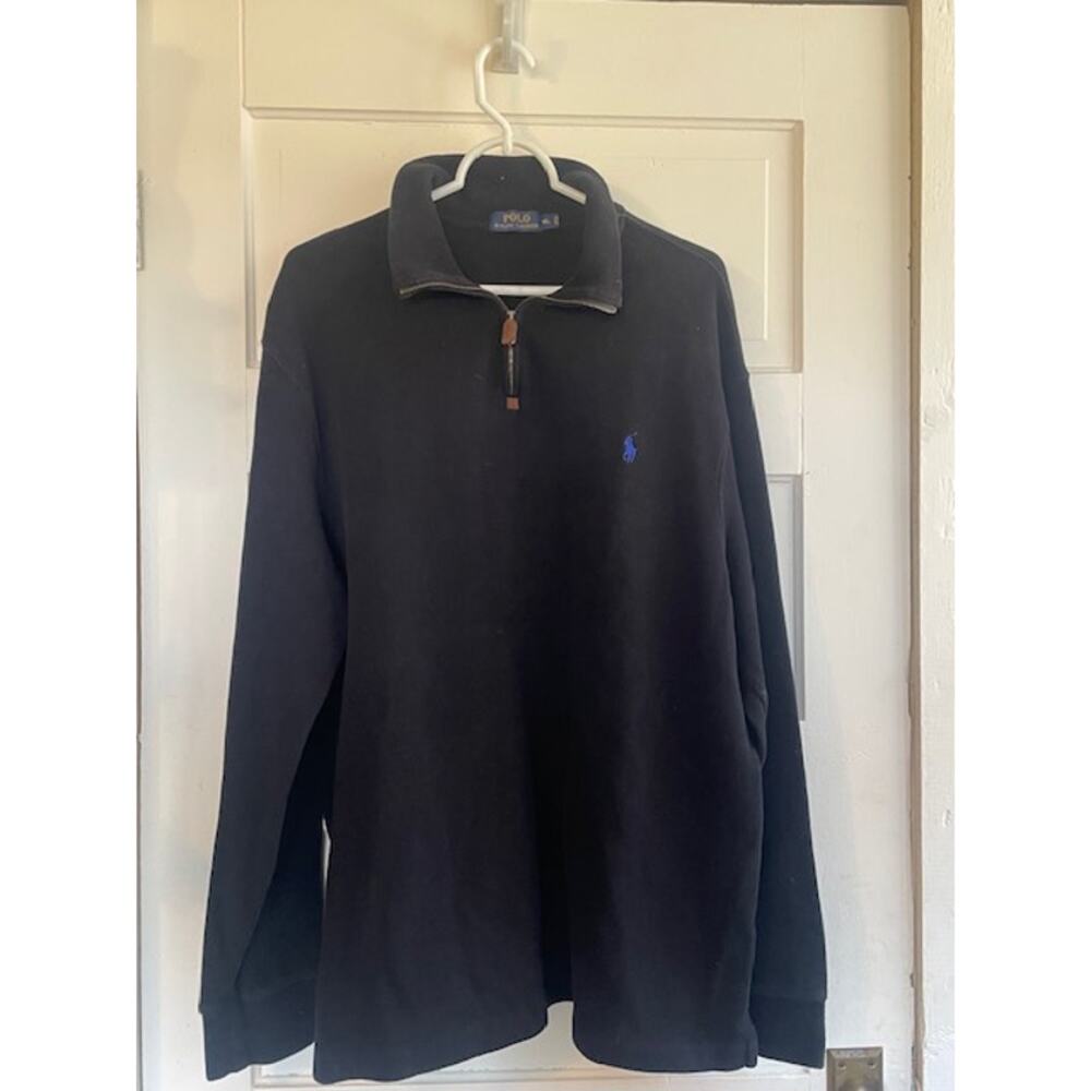 Polo Ralph Lauren Luxury‎ Jersey Quarter-Zip Pullover Sweater Size X-Large